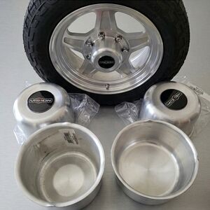 Vision Wheels C83LP-V Polished Center Caps - Set of 4 NEW